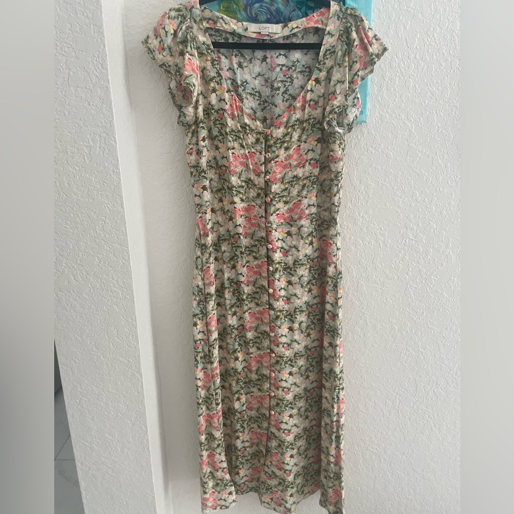 Floral maxi dress from The Loft worn once